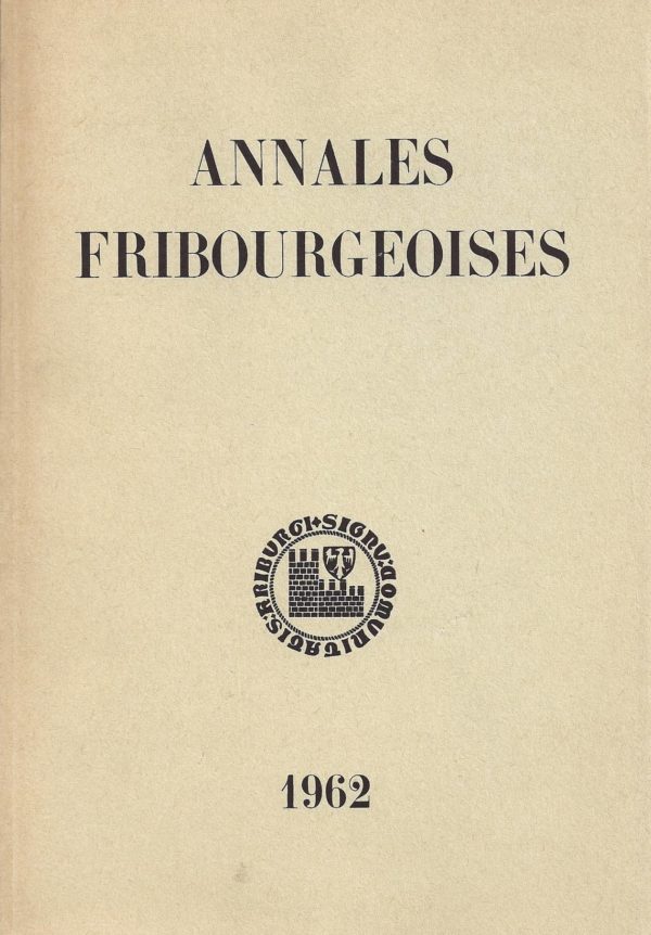 AF45 Annales fribourgeoises 1962