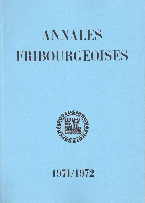 AF51 Annales fribourgeoises 1971-1972