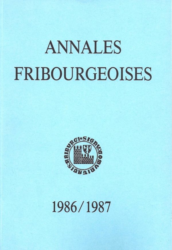 AF57 Annales fribourgeoises 1986-1987