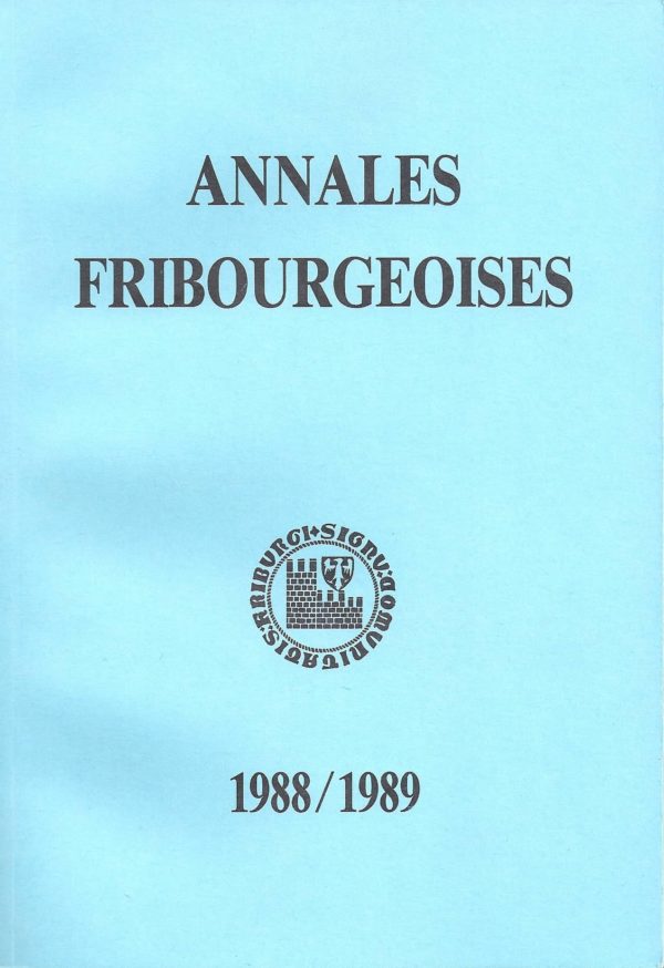 AF58 Annales fribourgeoises 1988-1989